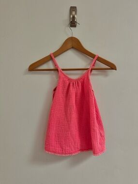 Cat & Jack Bright Pink Gauze Spaghetti-Strap Tank